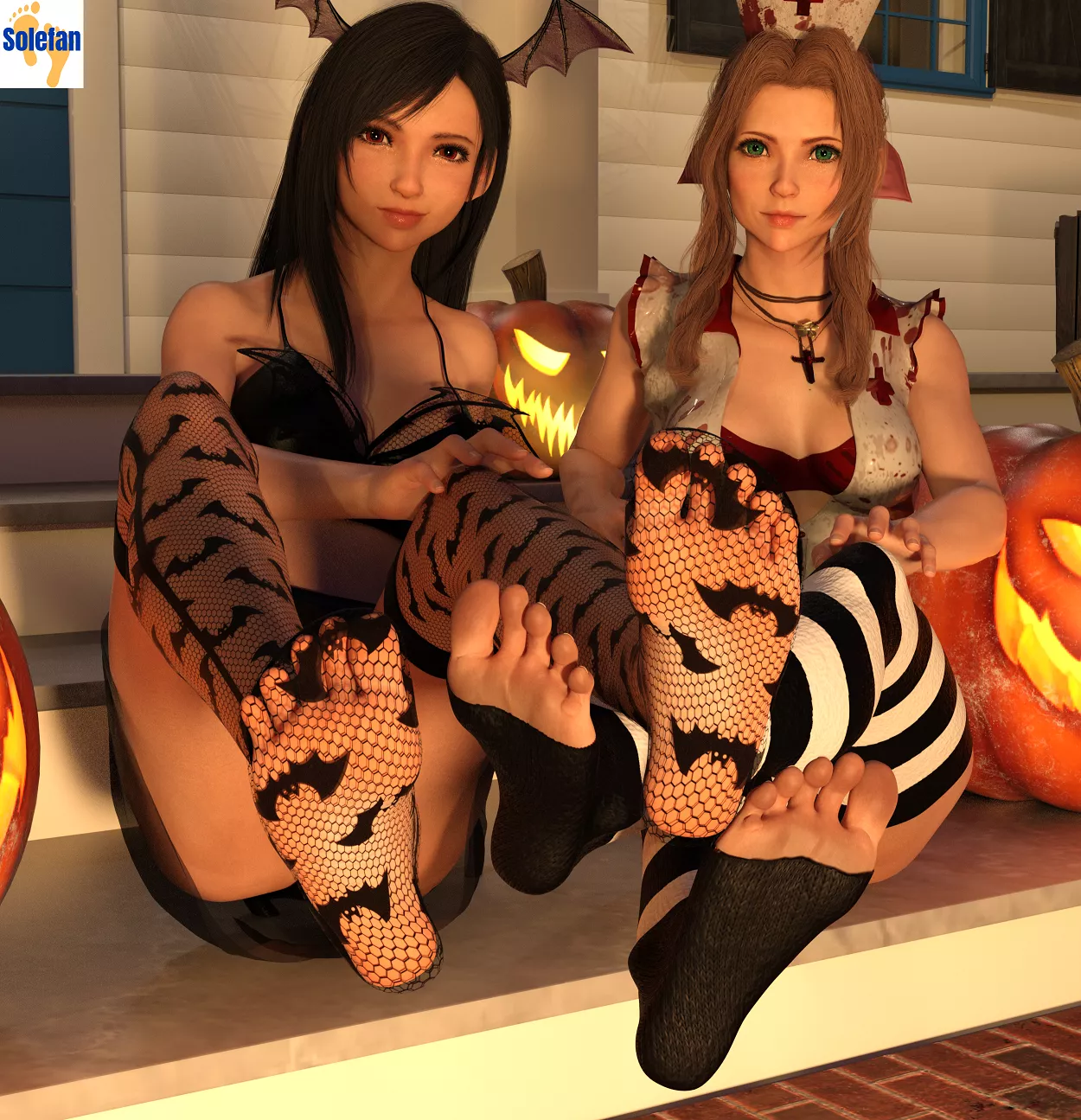 Trick or treat smell our feet (Final Fantasy 7) [Artist: Solefan]