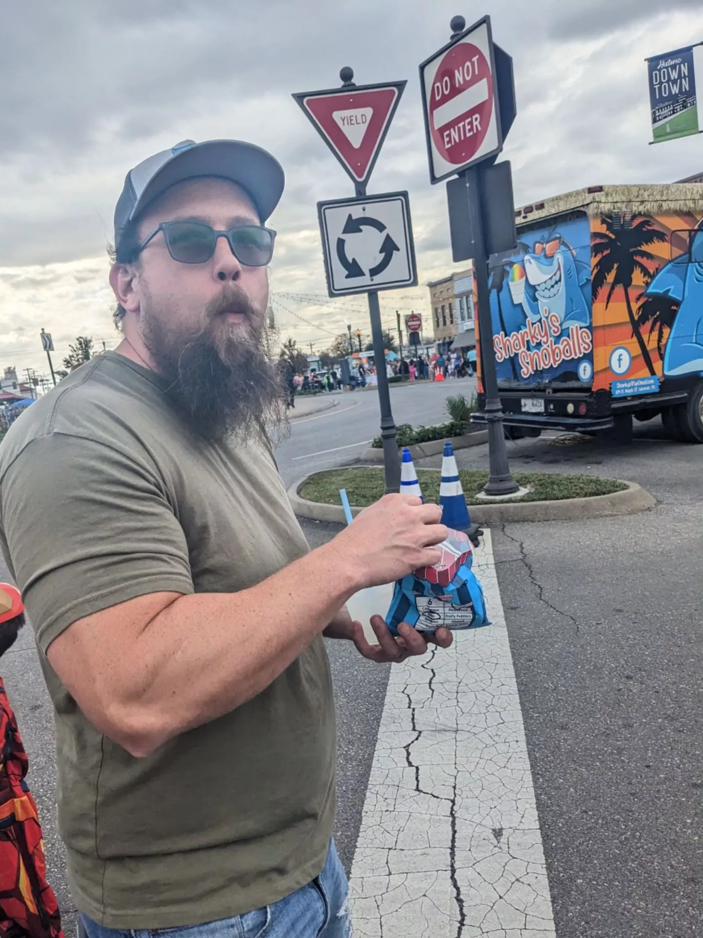 Hard to look jackd while stuffing your face with donuts