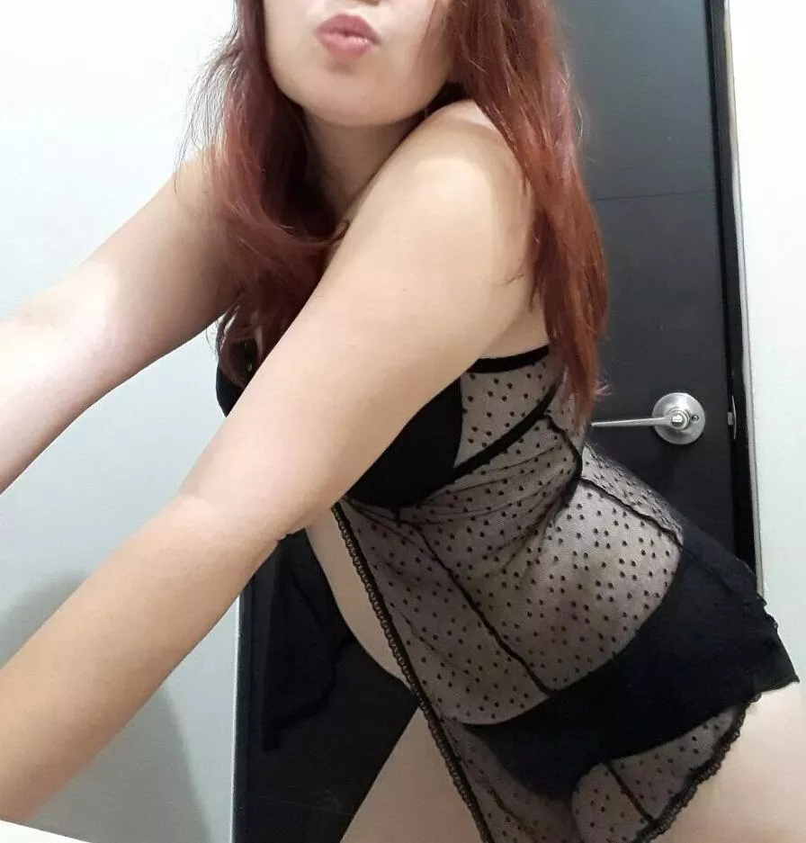 Is there anything better than black undies on a pale body?