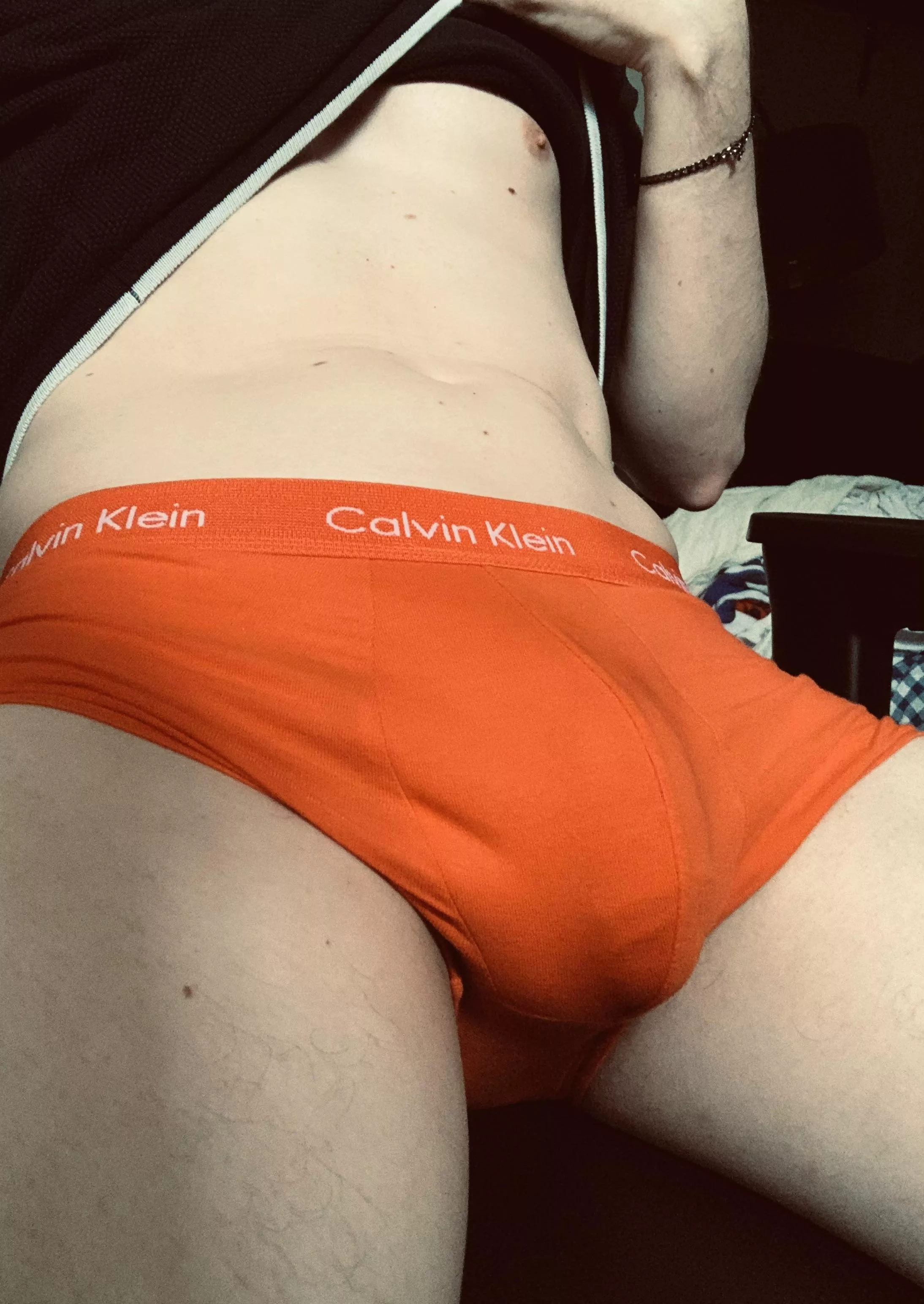 Just half naked all day like this