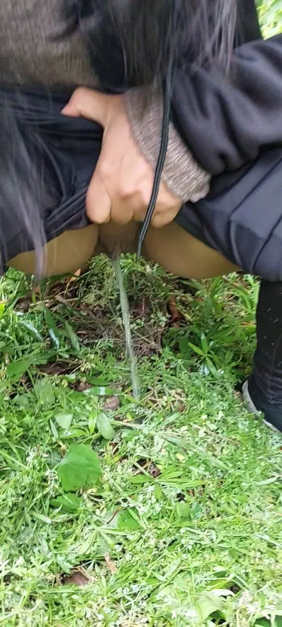 peeing outside is more exciting