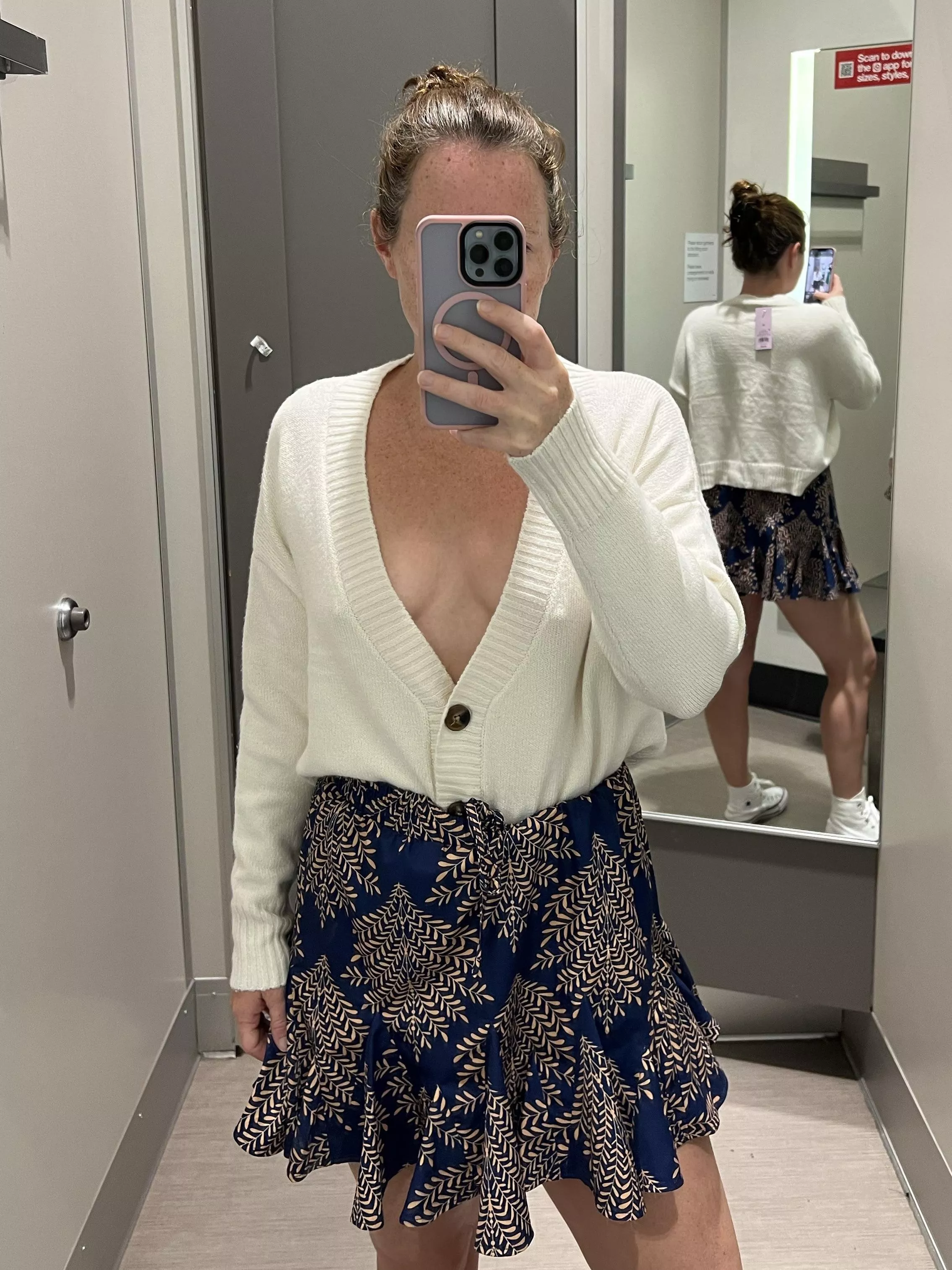 poking thru the sweater