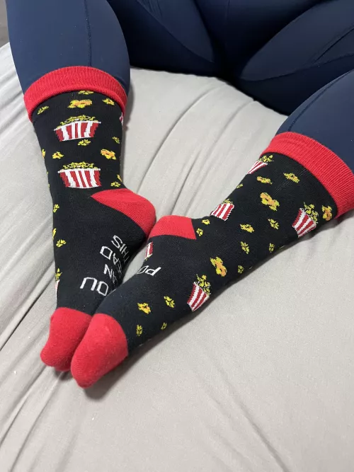 Popcorn socks. Perfect for Netflix and chill. DM me if interested.