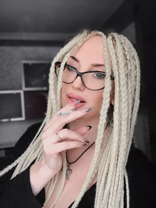 Pretty woman smoking