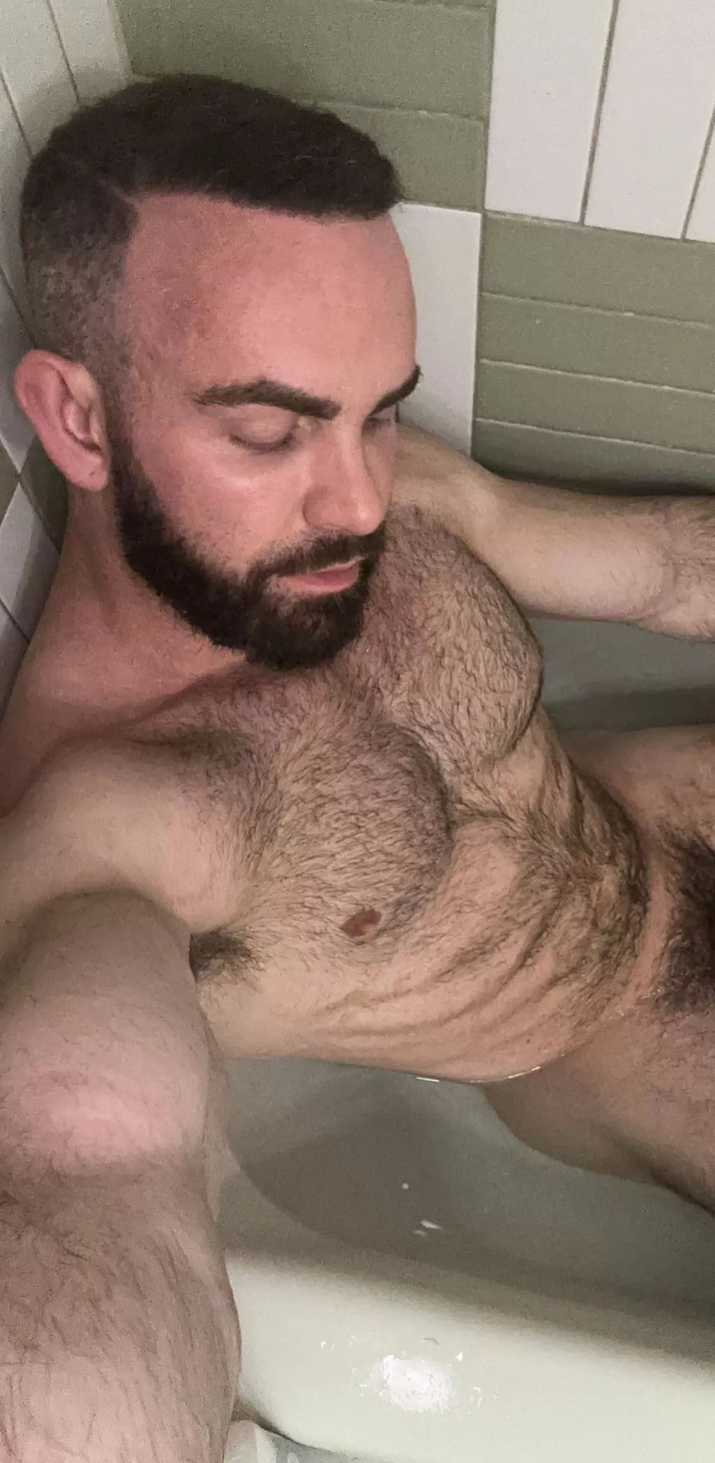 Soaking my man chest in the suds ;)