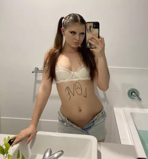 This skirt is so tiny it got stuck on my phat ass 😅