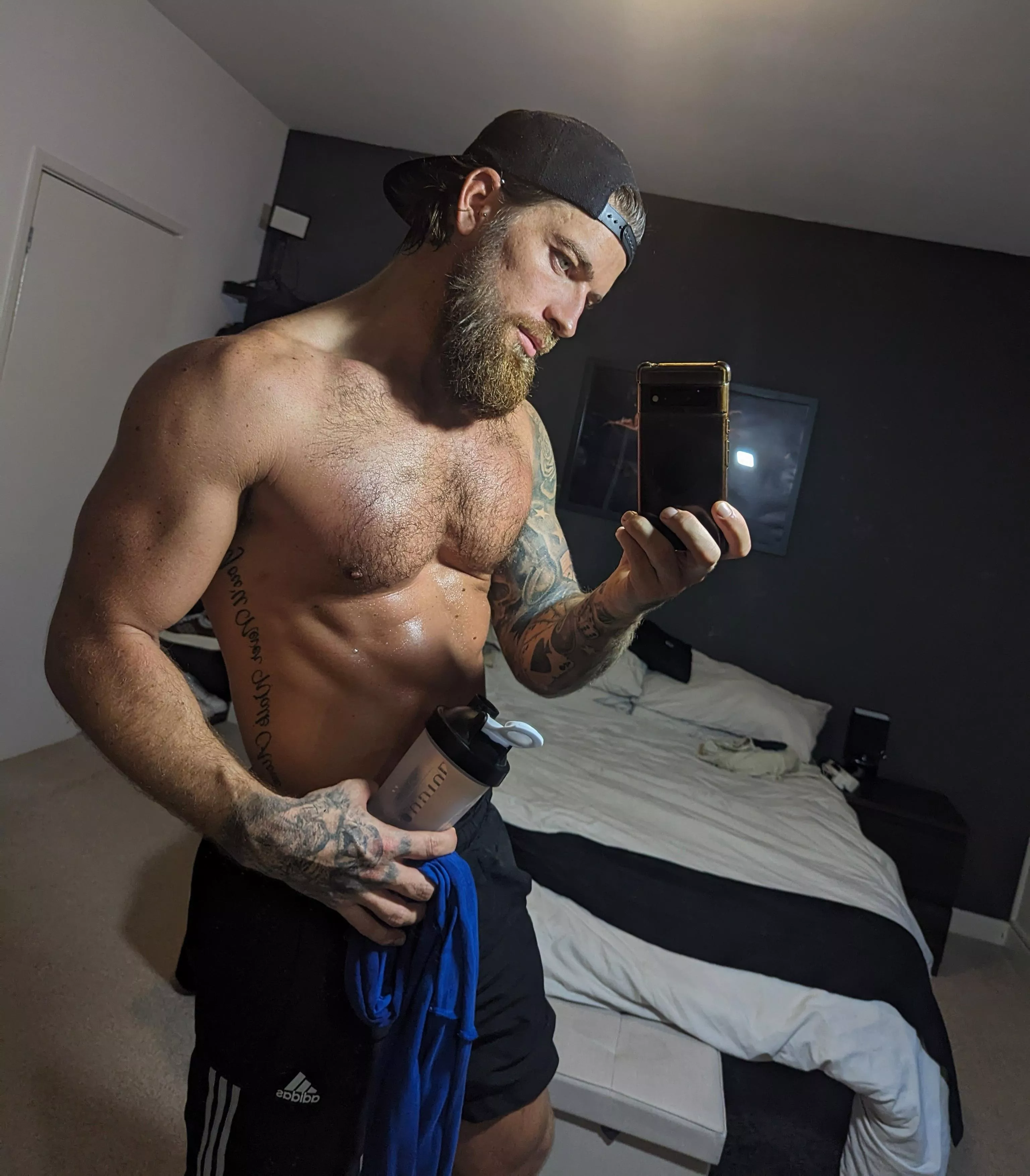 Hot sweaty workout done