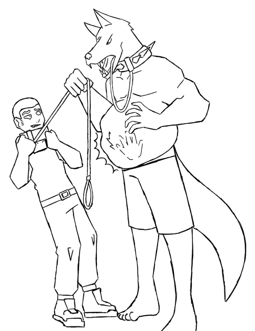 {image} walking your pet (art by me)