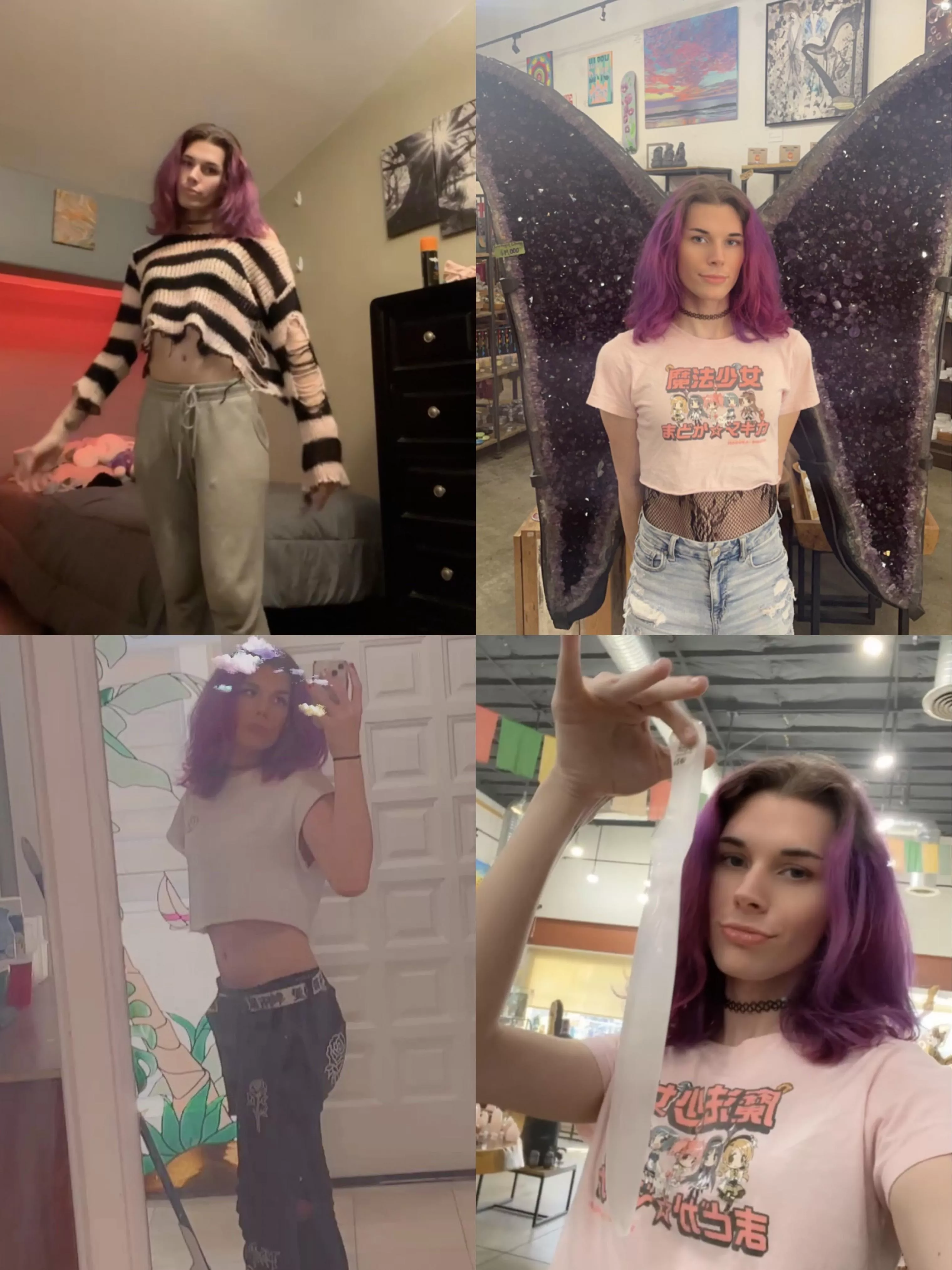 lil collage of recent fits :3 am i prettyyy?