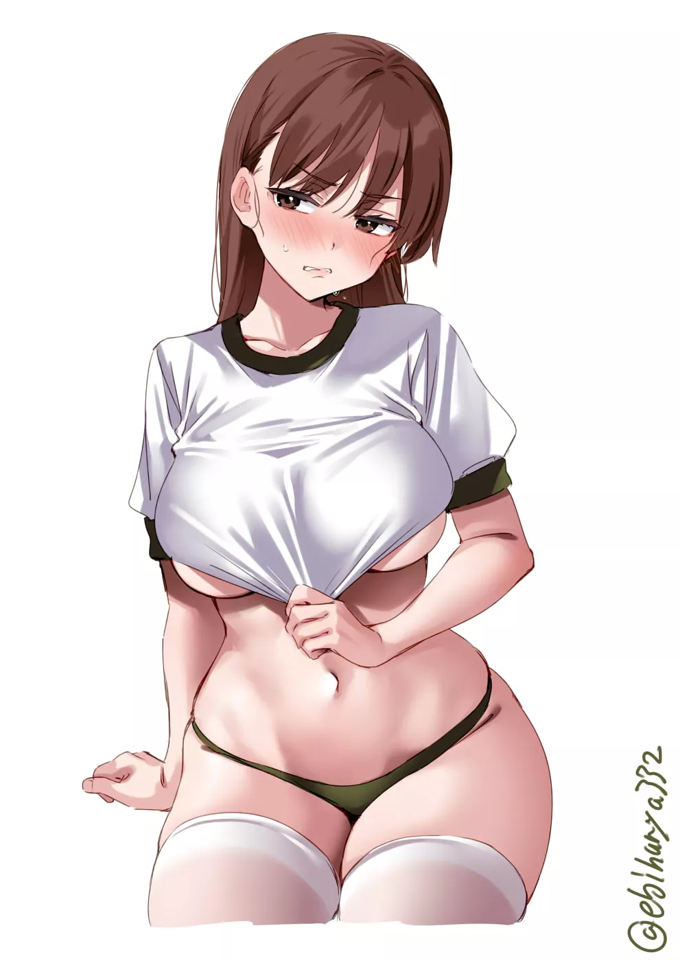 Ooi showing her belly [Kantai Collection]