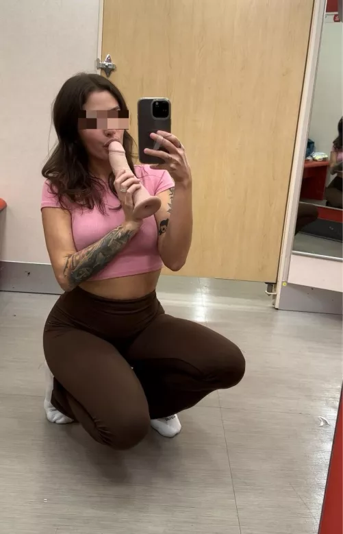 What store dressing room should I fuck myself in next?