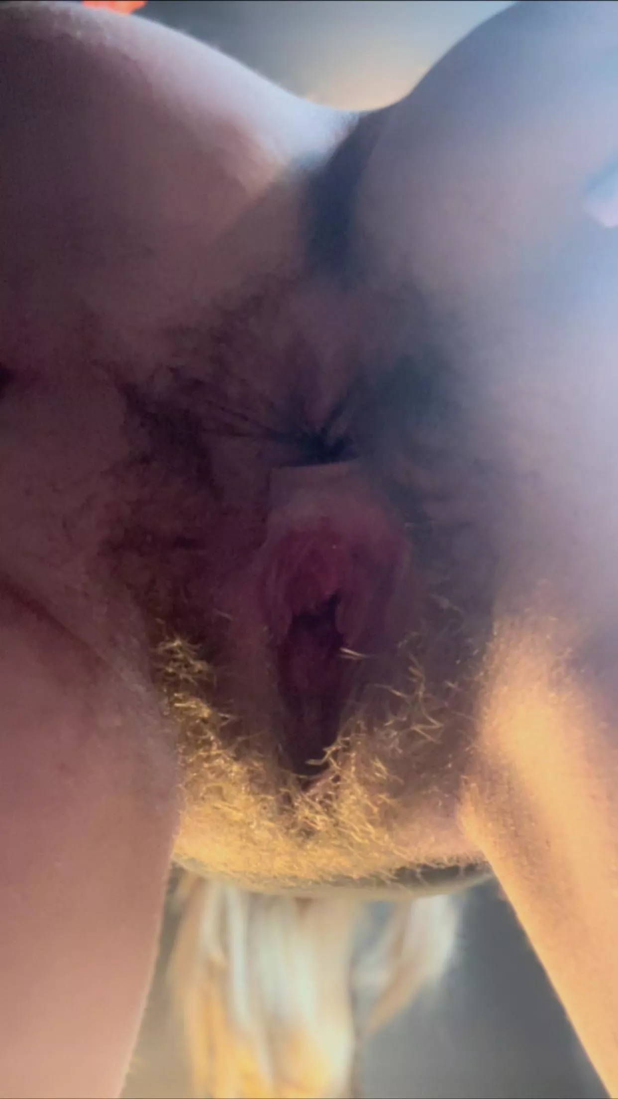 When you bend over and gape by mistake