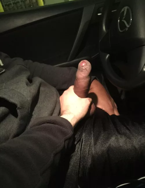 Car cruising - grabbing uncut cock