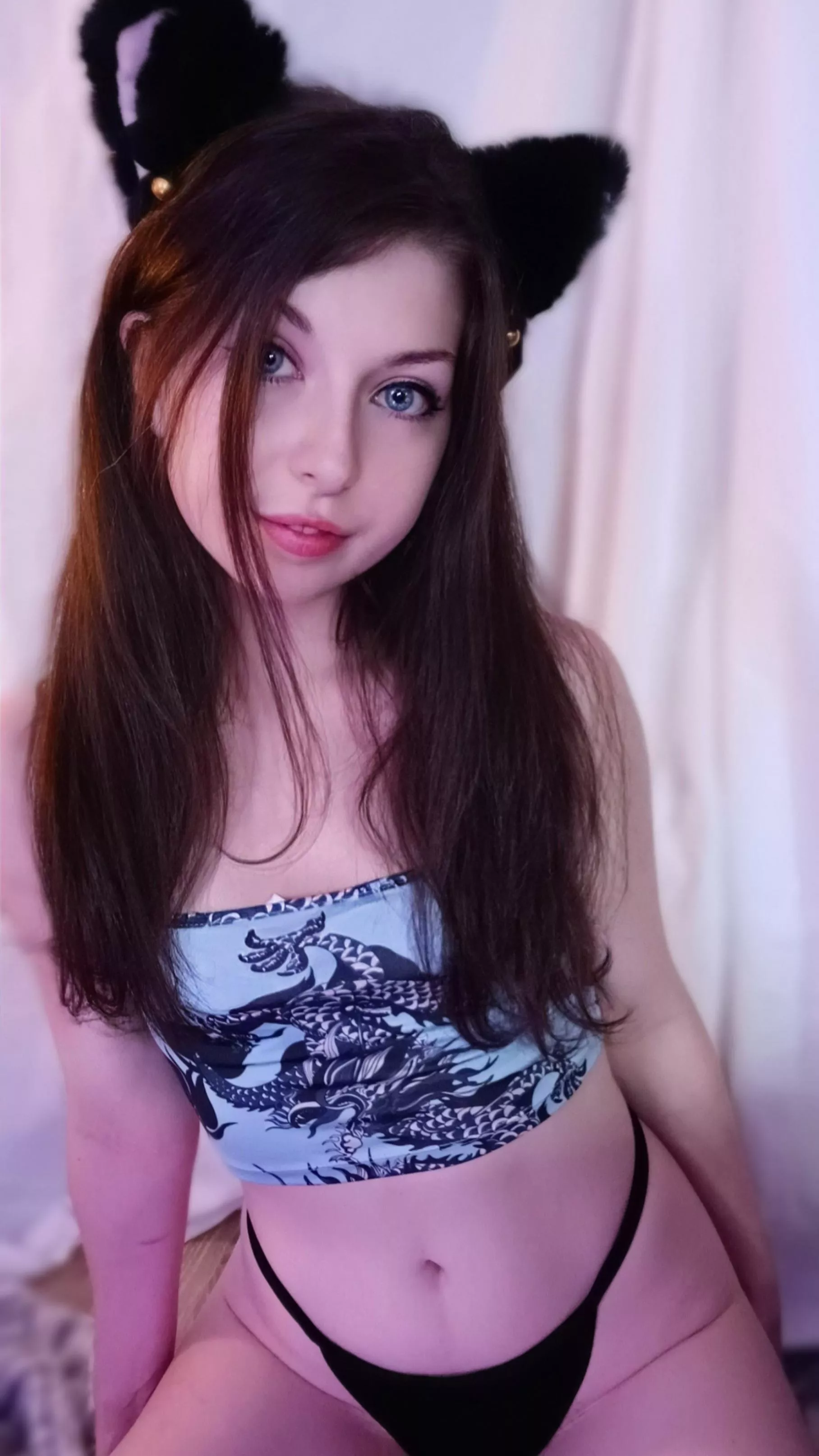 Cute little kitten wants some cream🍼🌸