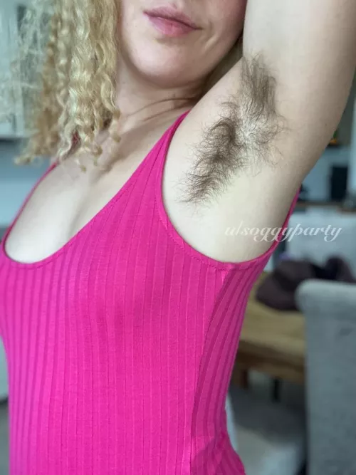 My armpit hair growing wildly in all directions