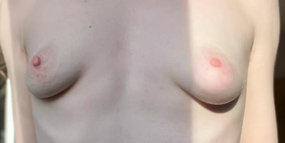 My tits with areolas are made to go into your mouth