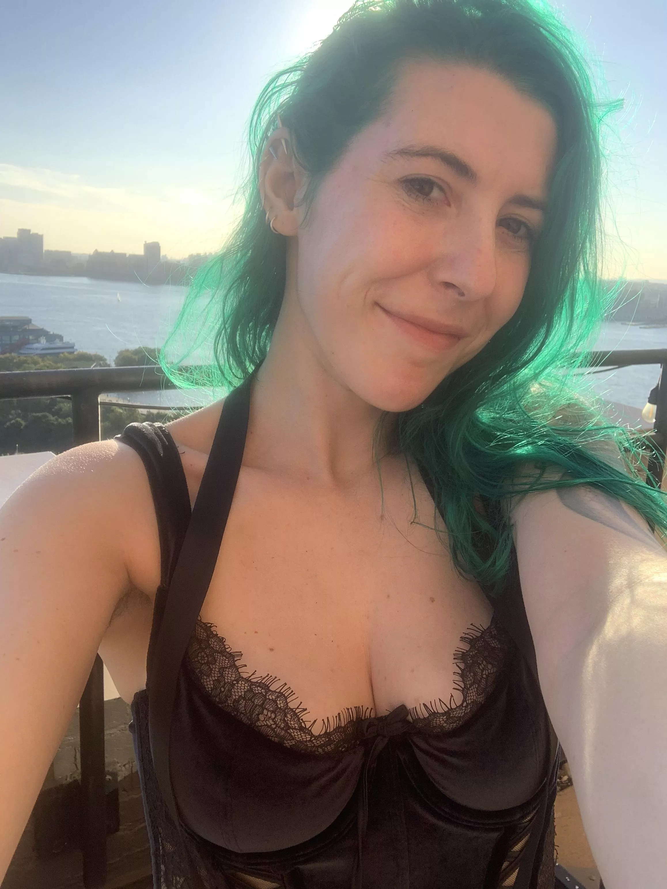 Cute in a lace corset