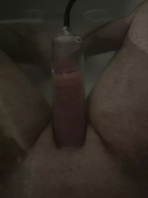 Home alone all day to pump as big as possible