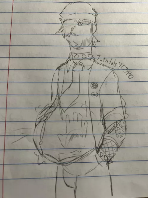 {image} sketch piece of u/gaxtrials oc (Tatertots4C3PO) [Male Pred]