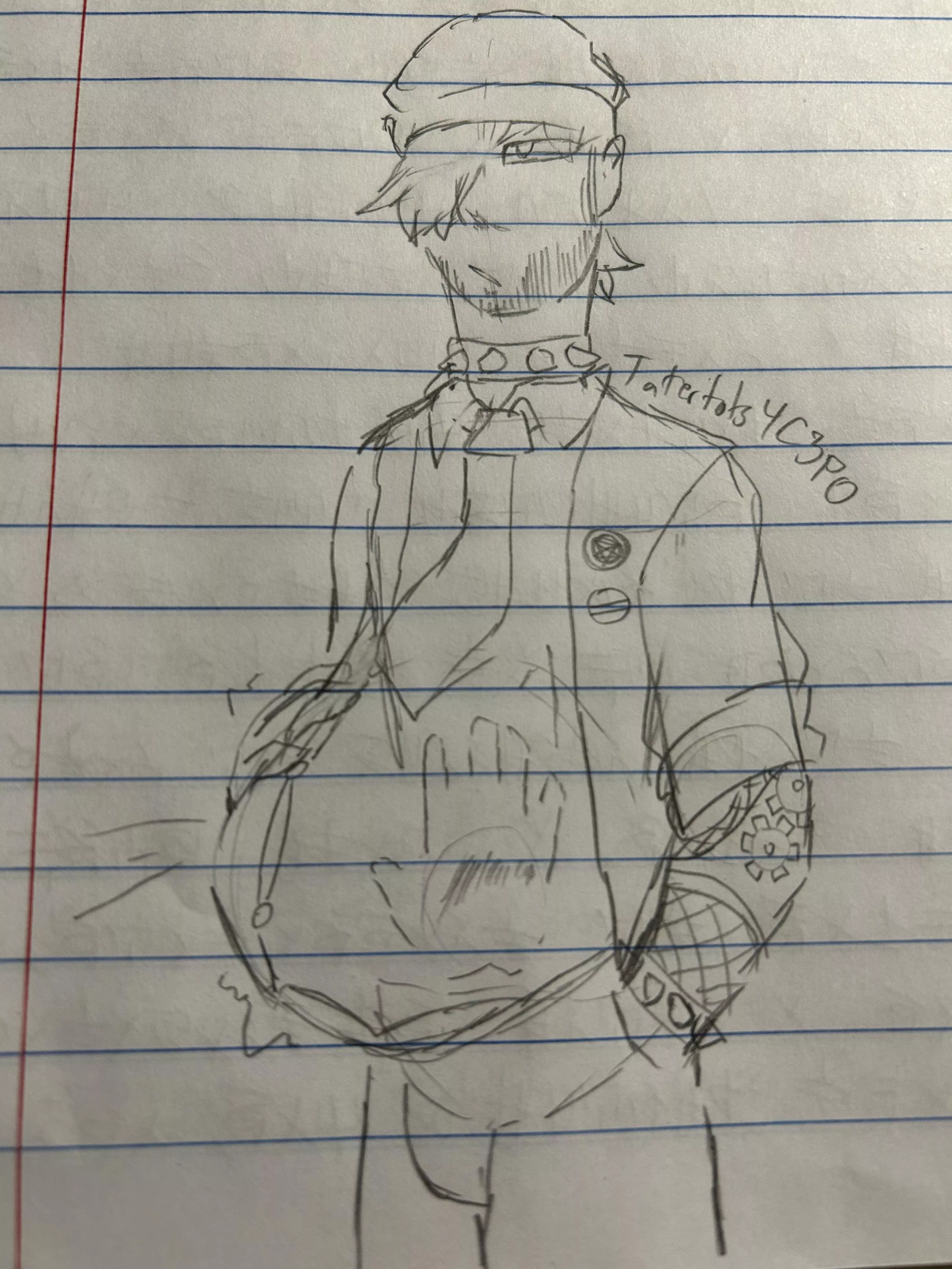 {image} sketch piece of u/gaxtrials oc (Tatertots4C3PO) [Male Pred]