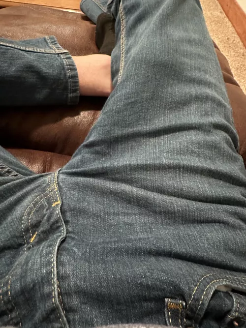 Lounging in my jeans.