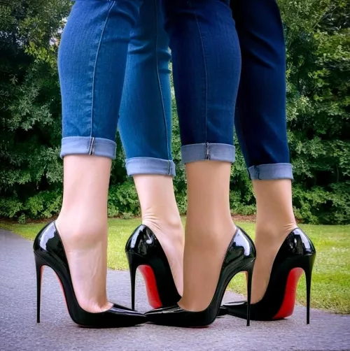 Love louboutin and jeans
