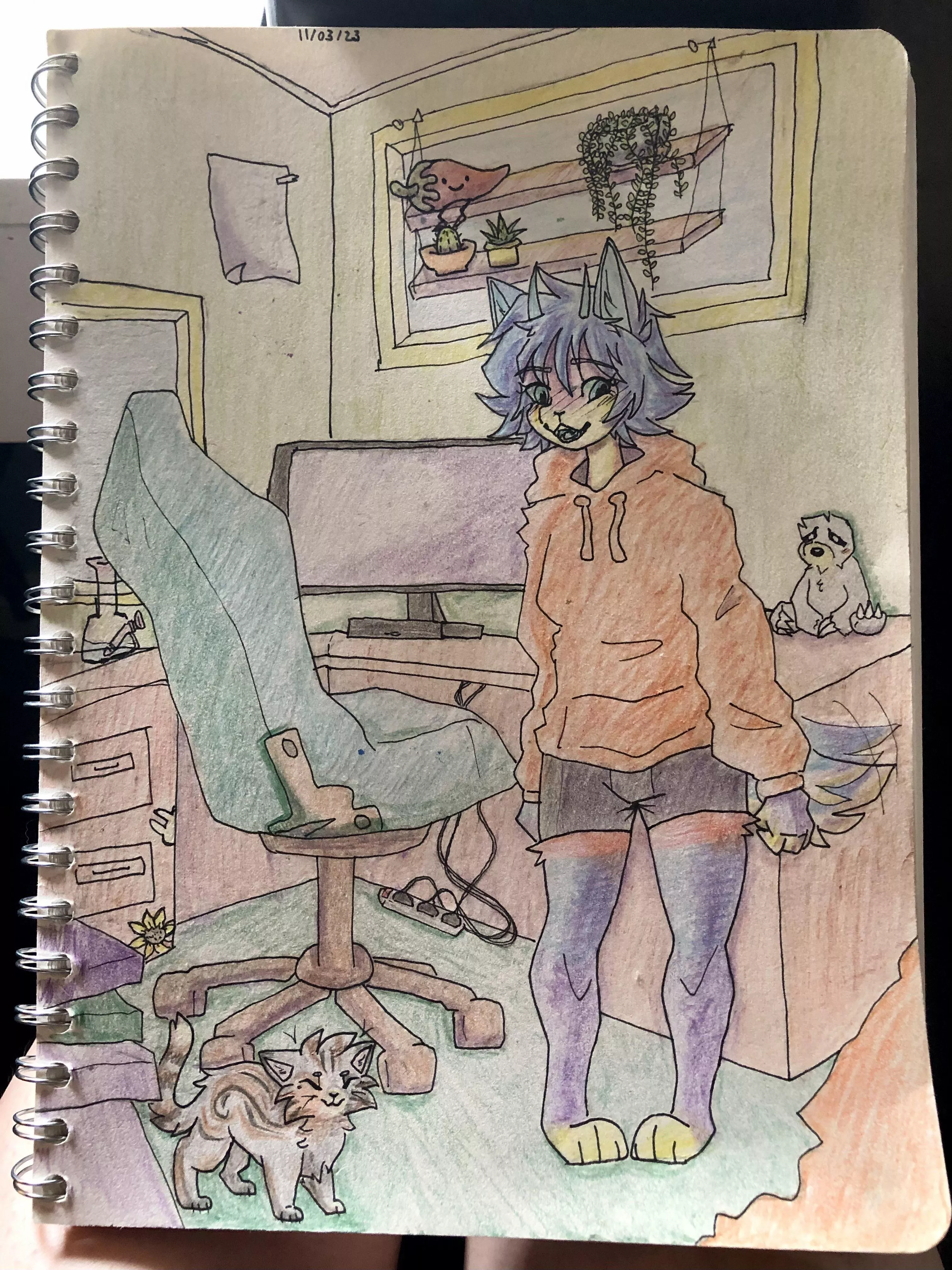 She wants to show you her room ♡ art by me! ✨