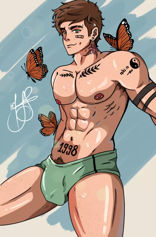 Summer boy 🍆🥵 (by me, Eldriwitch)