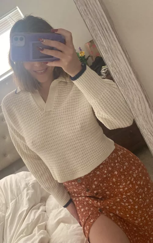 Sweater weather = no bra