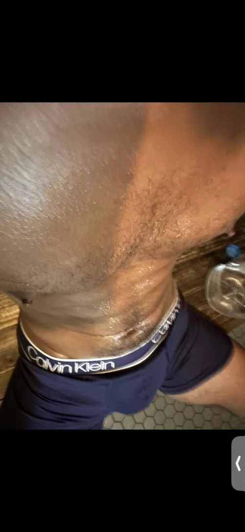 Sweaty in my Calvin boxers