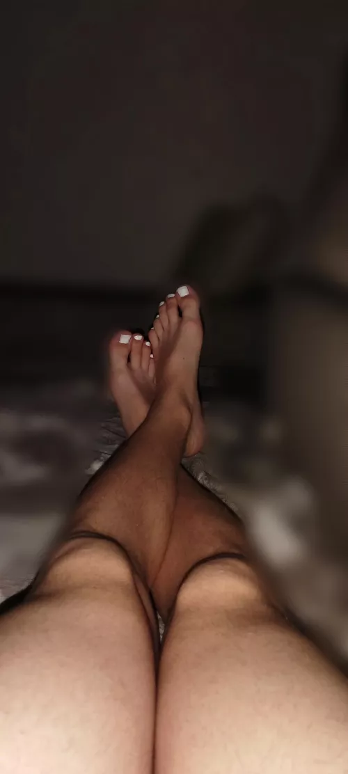 This is my first pedicure. White looks great