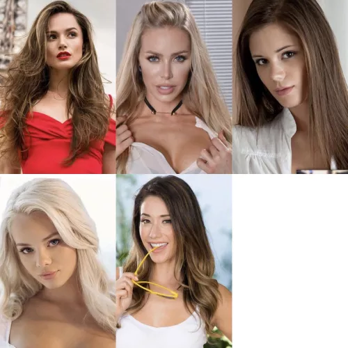 With whom you would rather have sex? [Tori Black] vs. [Nicole Aniston] vs. [Little Caprice] vs. [Elsa Jean] vs. [Eva Lovia]