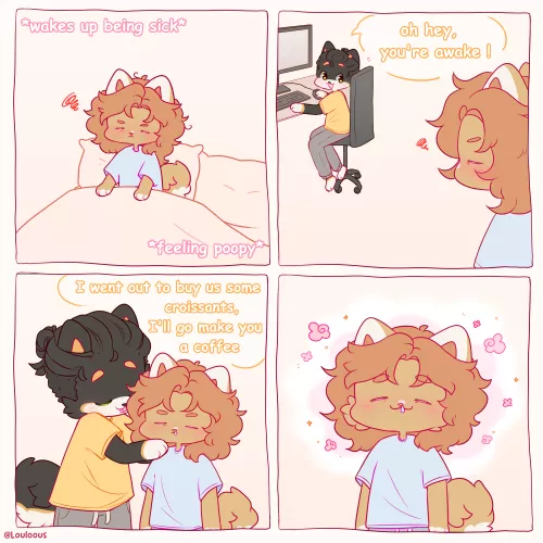 Feeling a bit better already ☕️💕 comic by myself @Louloous ✌