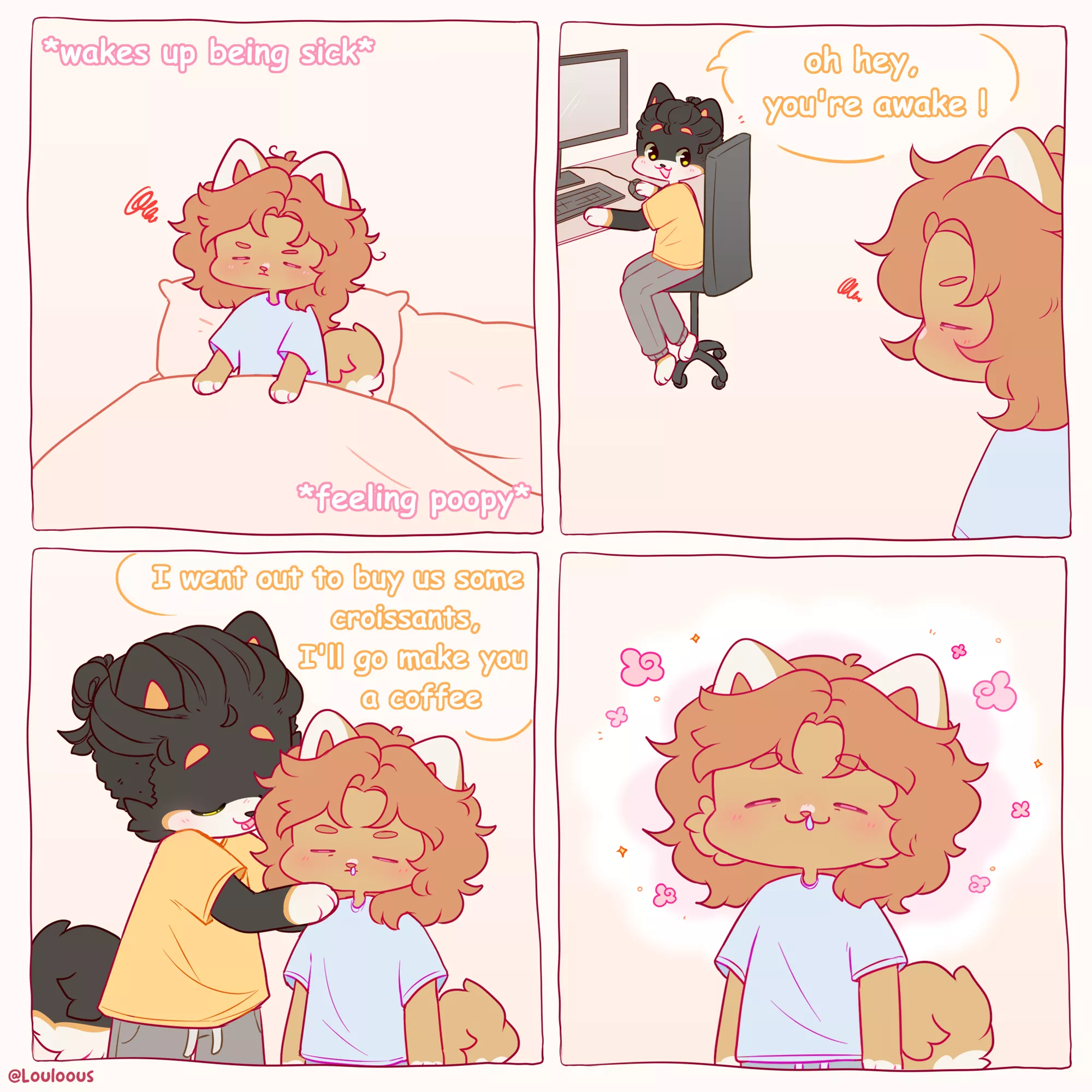 Feeling a bit better already ☕️💕 comic by myself @Louloous ✌