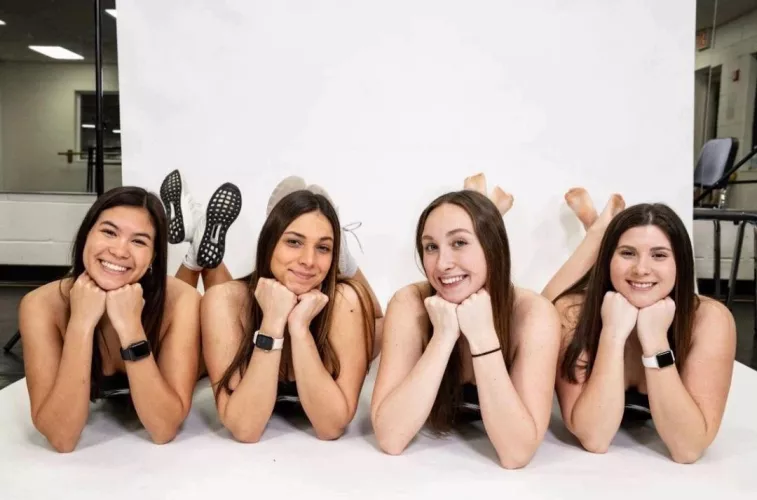 Four college swim team members/friends🏊‍♀️💯🔥