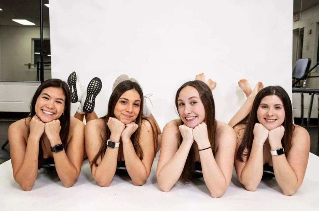 Four college swim team members/friends🏊‍♀️💯🔥