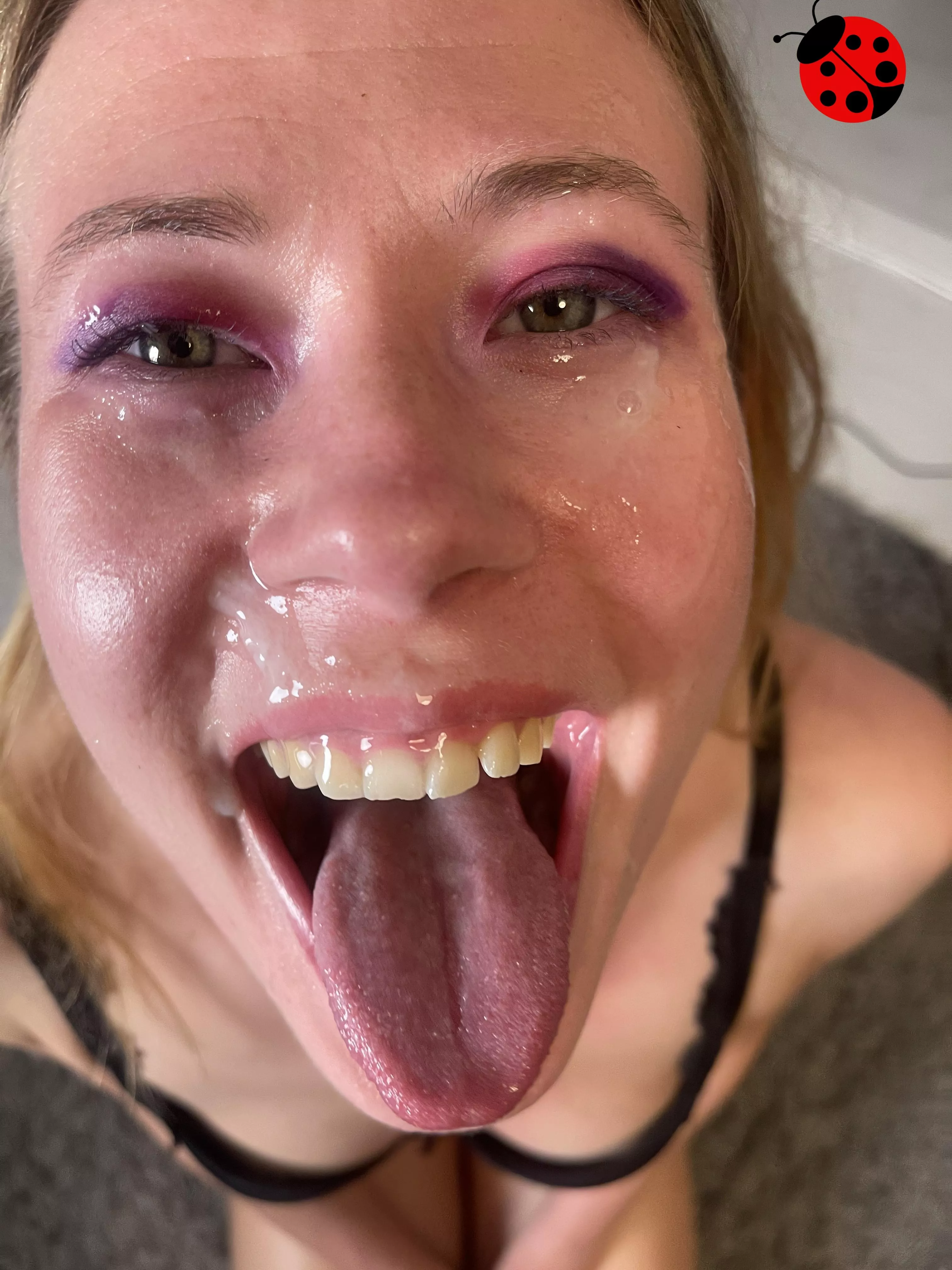 I'm always happy when my face is covered with warm cum