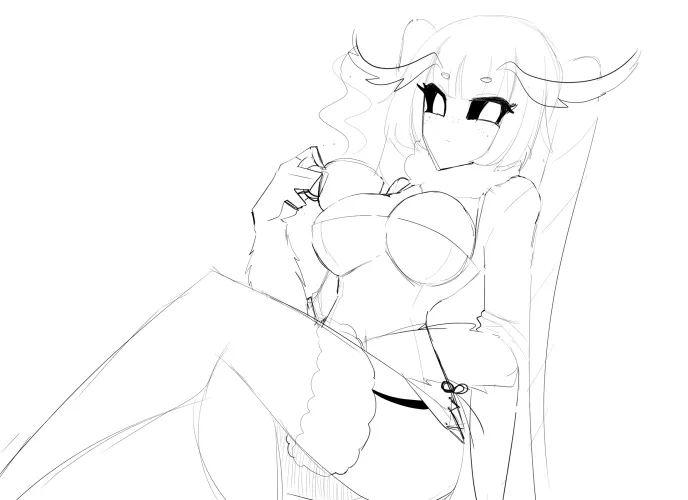 Moth girl wip, prolly more akin to a monster girl then a furry due to her face shape, but oh well, art by me