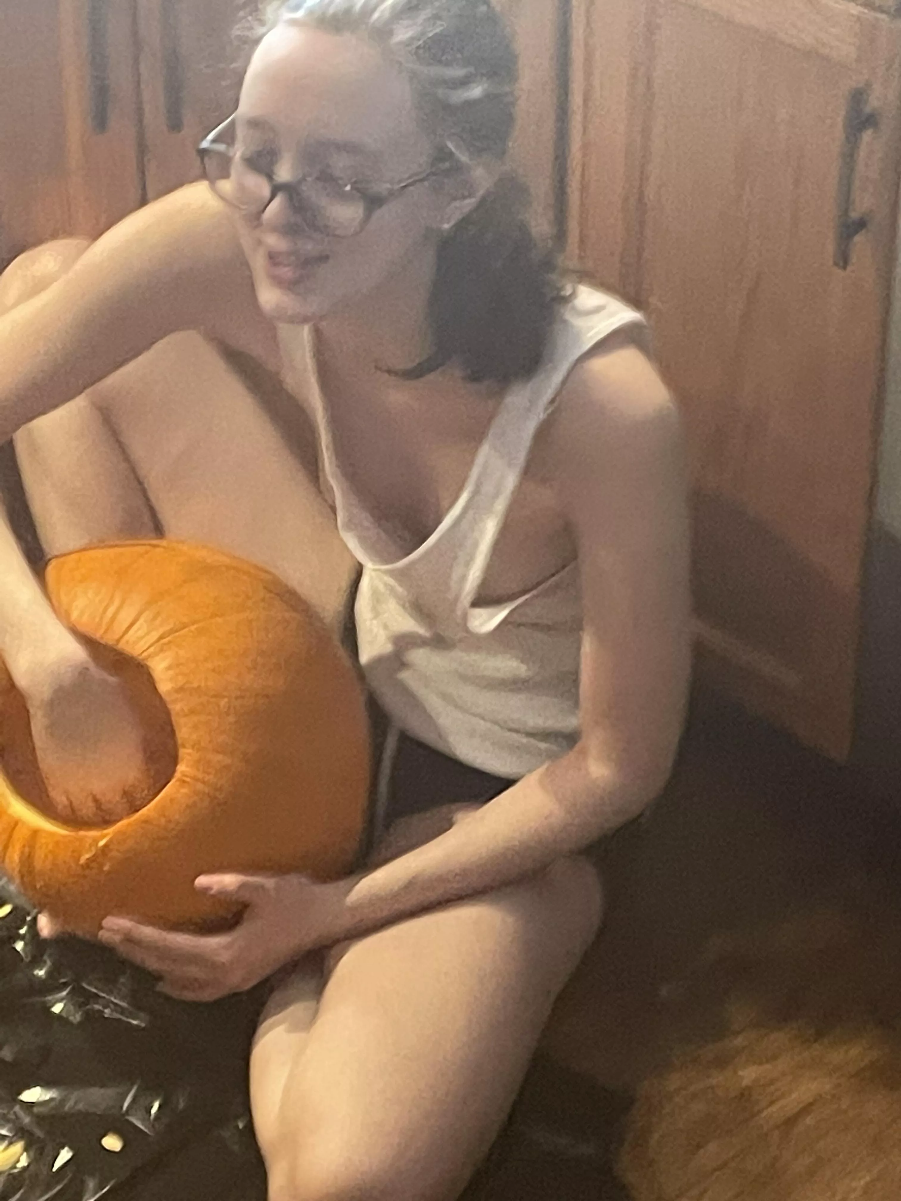 My sexy nerd is such a great pumpkin carver