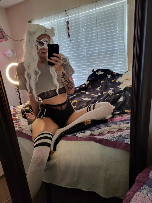 My thighhighs match my shorts, but those can come off