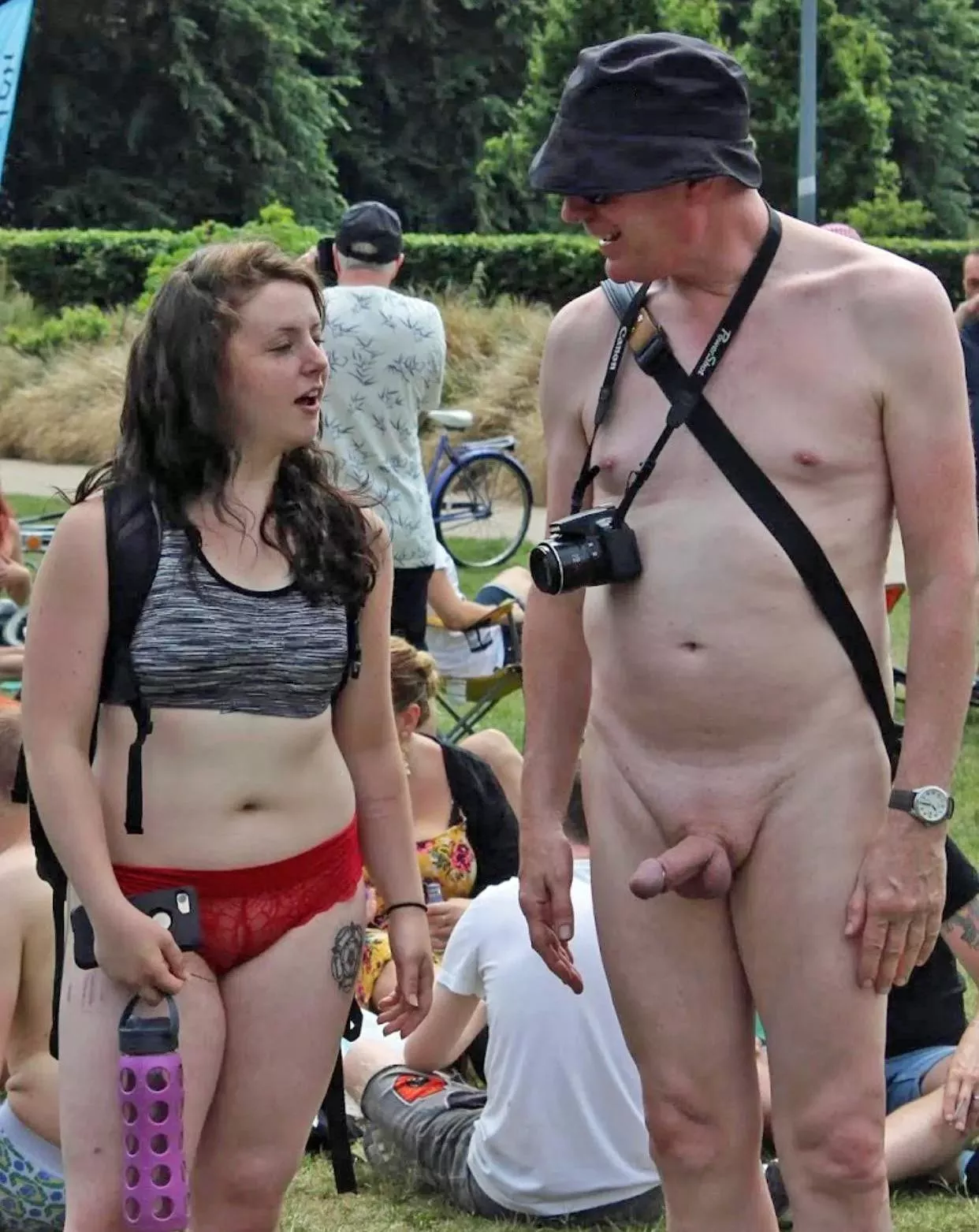 Old and young enjoying the experience of a public boner at WNBR