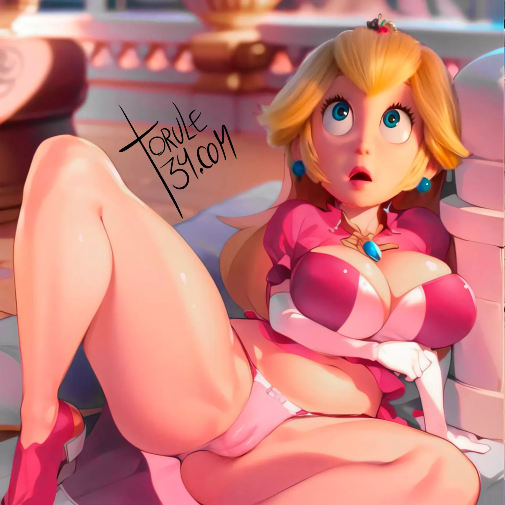 Princess Peach (By dibujamprronsfw.)