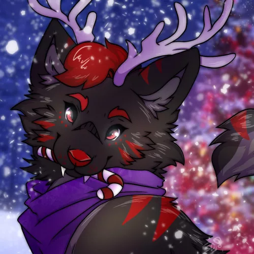 She is ready for Christmas already (base by siennaclaws!)
