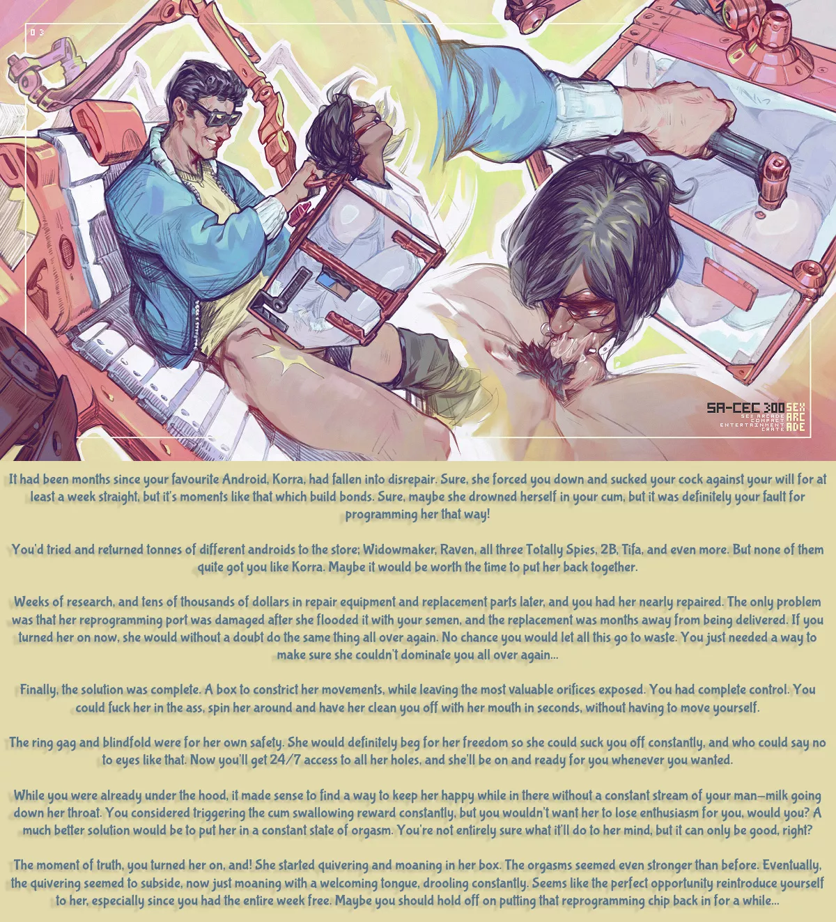 Turning your sex doll into a human fleshlight [Bound] [Gagged] [Android] [Broken] [Personal Whore] [A2M] [Addiction] (PART 2) (Image by SabuArt) (OC Caption)