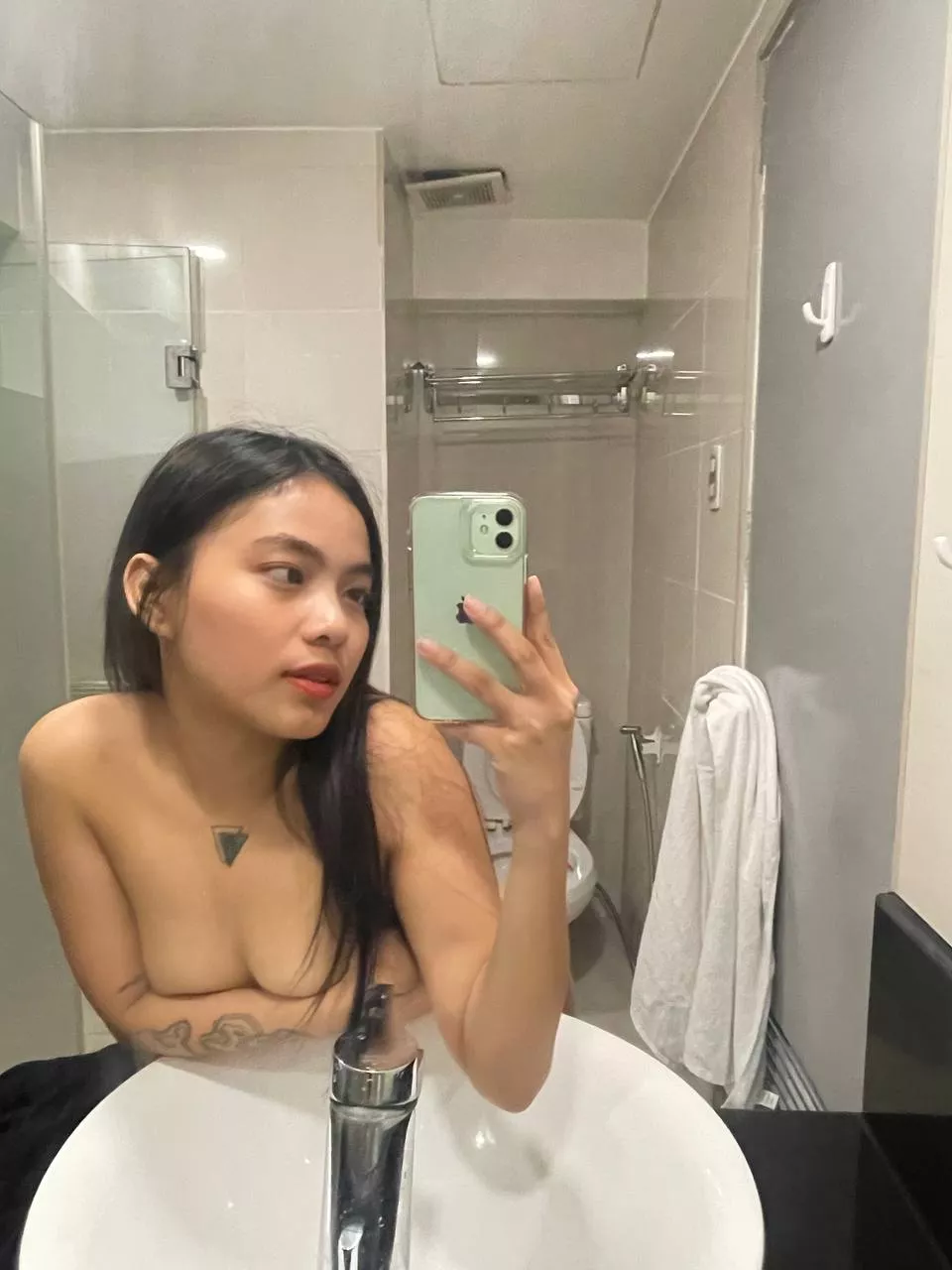 a selfie before I take a shower