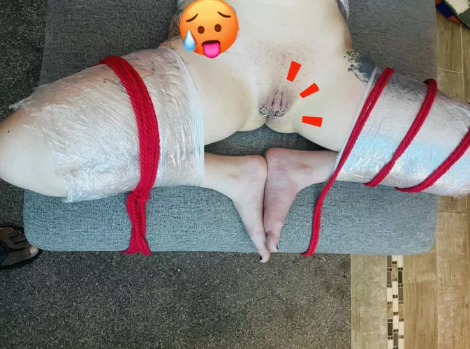 Had my legs wrapped up and immobilized