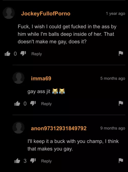 Ignore the racial slur, I just found this exchange a bit funny