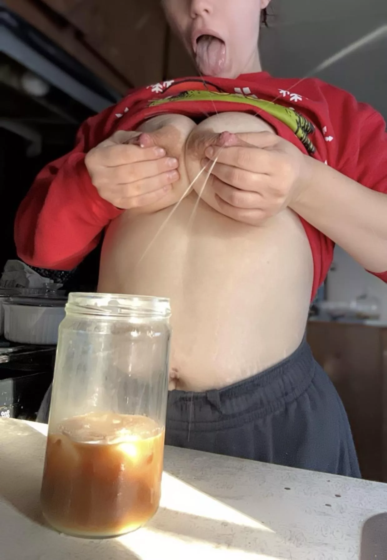 mommy hand squeezed breastmilk into your coffee this morning 😜