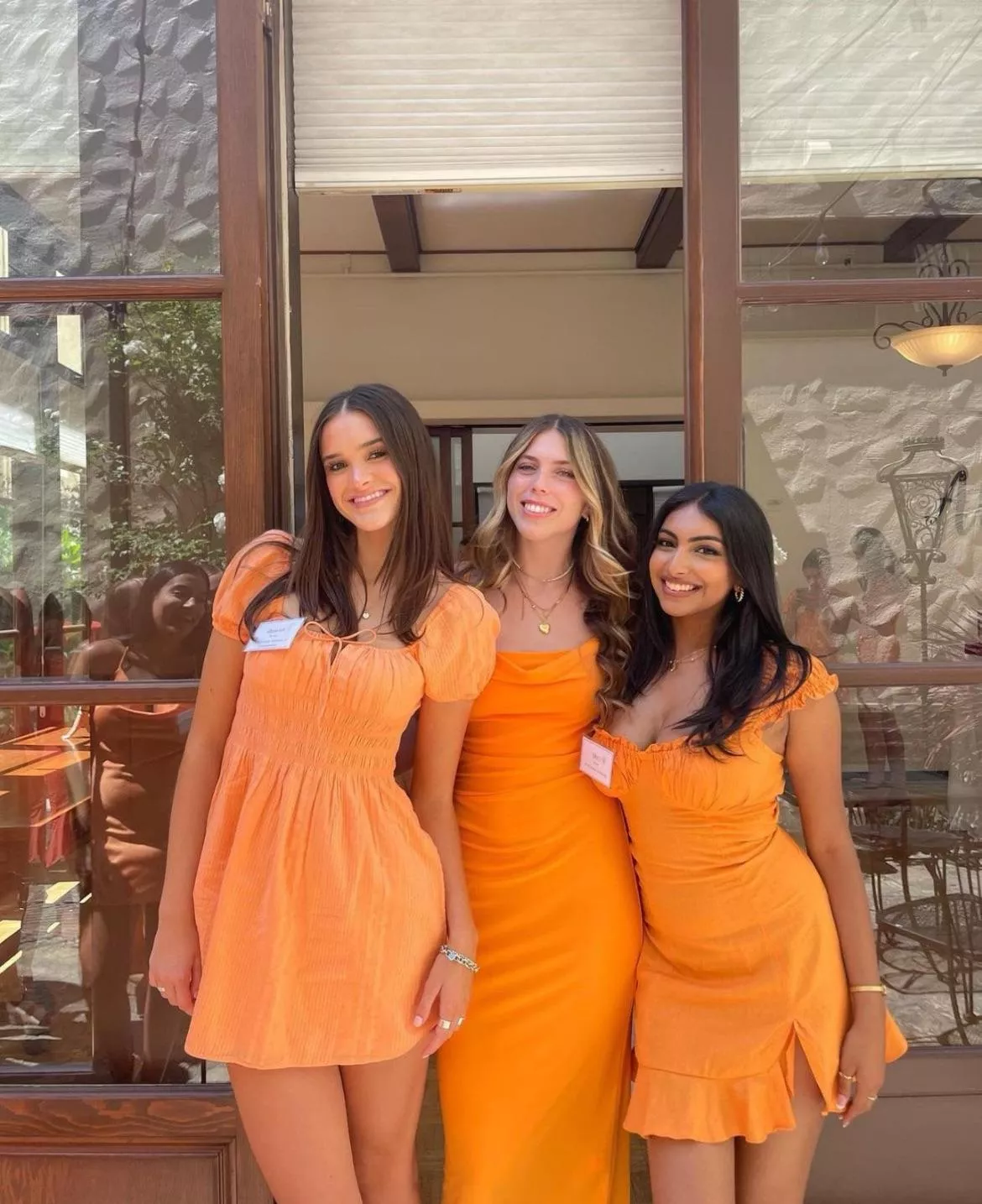 Orange dresses
