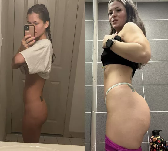 Progress of growing the booty